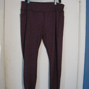 * No Brand Purple Casual Pant Fits XL Stretch Pockets Lounge